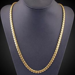 Collier pour hommes, plaqué or 18 carats, chaîne de clavicule, bijoux hip-hop, Europe et états-unis, commerce extérieur, 268p