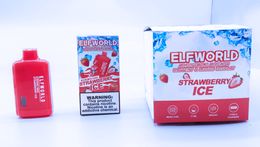 Europe Entrepôt Vape elfworld 8500 PUFFS Kit de dispositif de vape jetable E cigarette Vaper 20 ml 10K Puff maille bobine contrôle du flux d'air cigare électronique 20 saveurs en stock