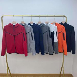 Veste à capuche de sport pour hommes de style européen et américain TECH FLEECE veste tricotée à capuche décontractée cardigan à fermeture éclair pleine longueur pour hommes CU44900