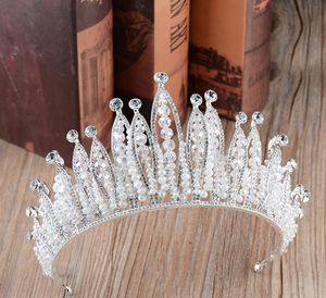 Perles faites à la main en cristal de couronne européenne et américaine, accessoires de robe de mariée baroque