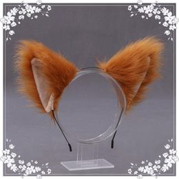 Européen et américain mignon chat renard fourrure artificielle bandeaux fête de vacances cosplay mode animal oreille bandeau AB966216t