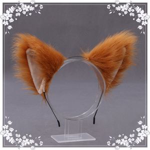 Lindo gato zorro europeo y americano diademas de piel artificial fiesta de vacaciones cosplay moda animal oreja diadema AB966