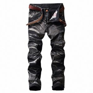 Europese en Amerikaanse denim jeans heren motorbroek, normale pasvorm, rechte pijpen, trendy design, hoge kwaliteit, grote maten broek e7xC#