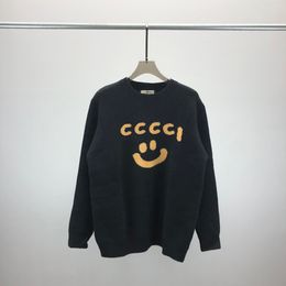 Tricots pour hommes de créateurs européens et américains lettre jacquard pull en tricot à manches longues en vrac décontracté col rond imprimé automne et hiver sweat à capuche # a24