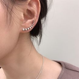 Boucles d'oreilles en argent Sterling 925, Style manchette d'oreille européen et américain, en forme de raisin au clair de lune, bijoux assortis à la mode