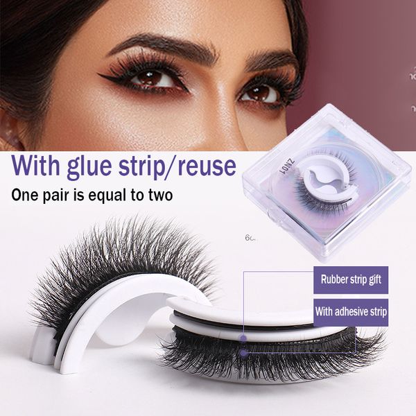 Style explosif européen et américain de haute qualité cils de vison 3D sans colle faux cils tige noire douce boucle épaisse maquillage cils étendus en gros