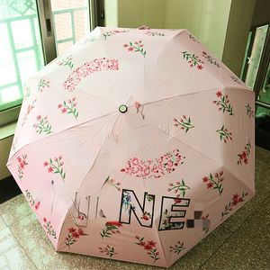 Européen et Américain Célèbre Créatif Parapluie Automatique Pliant Protection Solaire Protection Uv Colle Noire Parapluie Cadeau Parapluie Femmes sortie d'usine