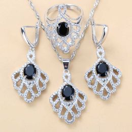 Europese en Amerikaanse mode-accessoires zilveren kleur zwart zirkoon grote sieraden sets voor vrouwen 11- kleur kostuum sets H1022