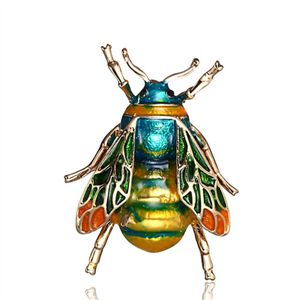 Broche de abejorro esmaltado a la moda europea y americana, broche de aleación de abeja amarilla para mujer, regalo de vacaciones, pin para banquete AB889249z