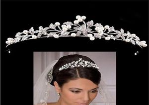 Europese en Amerikaanse Hoofddeksels Bruid Parel Hoofdband Diamant Haaraccessoires Kroon Strass Prinses Verjaardag Tiara Bruiloft He3058885