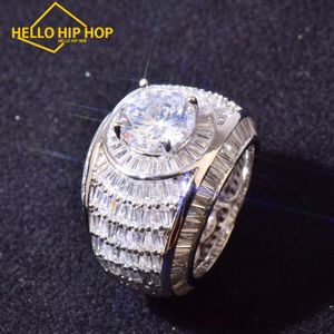 Design mixte diamant hip-hop européen et américain, accessoires à anneaux à la mode, élégants et atmosphériques pour les articles de mode masculins et féminins