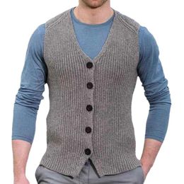 Gilet en tricot coupe ajustée pour hommes européens et américains, avec une Base en laine, nouvelle collection automne et hiver