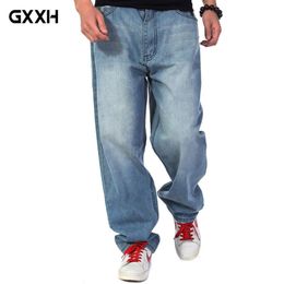 Modelos europeos y americanos jeans sueltos Primavera y otoño Hombres Retro Rectos Tallas grandes Jeans para hombres Tamaño 30-38 40 42 316q