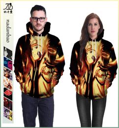 Europese en Amerikaanse nieuwe anime-personage Uzumaki Sasuke 3D-printen digitaal bedrukte hoodie Male7133082