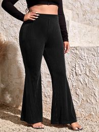 European et américain plus taille de pantalon occasionnel à la mode aux femmes hautes taille élastique adaptée au décontracté et à la navette AST380882