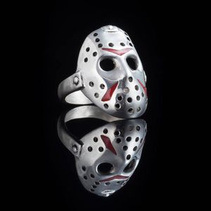 Bague de masque plaquée rétro européenne et américaine s925, pour hommes et femmes, cadeau d'halloween