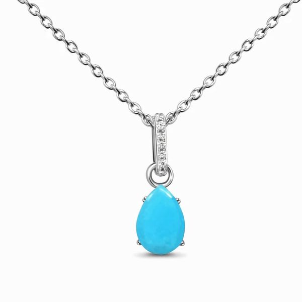 Européen et américain rétro S925 argent pur lac bleu gemme lune pendentif collier femmes mode bijoux polyvalents