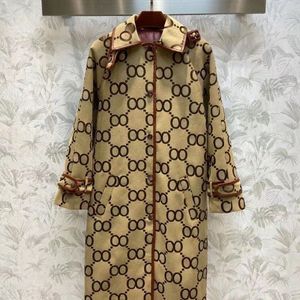 Trench-coat long et ample pour femmes, design de styliste de style européen et américain