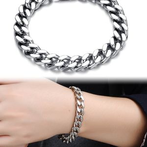 Bracelets en chaîne en os de serpent pour hommes, bijoux d'affaires en acier inoxydable et titane