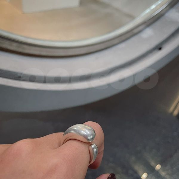 Anillo de apertura de gradiente simple de estilo europeo y americano Gran arco Sólido 925 Joyería de tendencia de moda de plata esterlina