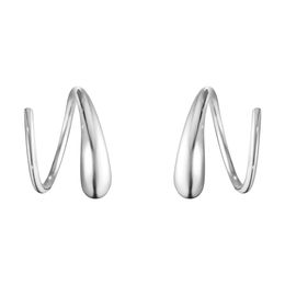 Europese en Amerikaanse stijl Stud 925 Sterling Zilveren Oorbellen Spiraalvorm Simple Light Mode All-match Sieraden Accessoires