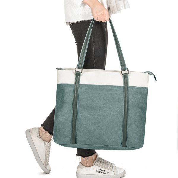 Bolsa de ombro HBP moda masculina e feminina em lona portátil = grande capacidade verde