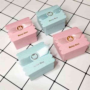 Européenne Baby Boy Girl Party Angel Candy Boîtes Baby Shower Faveurs Baby Birthday Party Sweet Box Chocolate Bag Box 210925