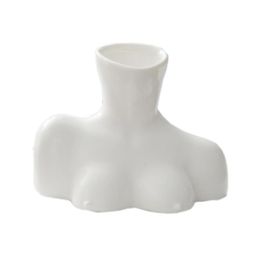 Buste européen Sculpture Vase résine salon décoration Style nordique femme blanc corps Art ornement chambre décor esthétique 2104094360315