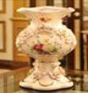 Arrangement de vase en céramique européen Décoration de la salle de fleurs du salon