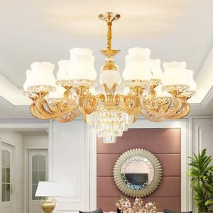 Lustres européens salon lampe en cristal atmosphère de luxe maison moderne minimaliste salles à manger chambre lustre suspendu