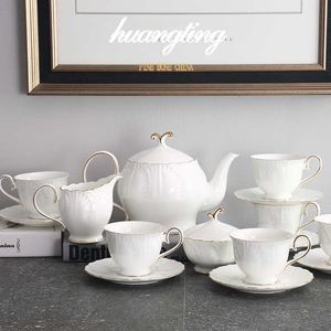 Tasse à café européenne thé de l'après-midi britannique en céramique théière en porcelaine ensemble ménage simple