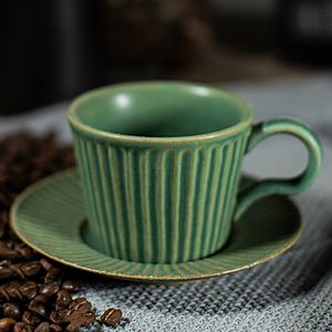 Europese koffiemok en schotel Hoogwaardige keramische koffiekop en bord Afternoon Tea Coffee Cup Drinkware Water Cup
