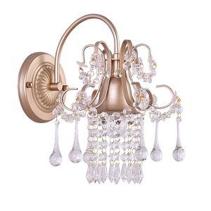 Europese Corridor Crystal Wall Lamp Pastorale Franse Slaapkamer Wandverlichting American Village Balkon Woonkamer Wandkandelaars