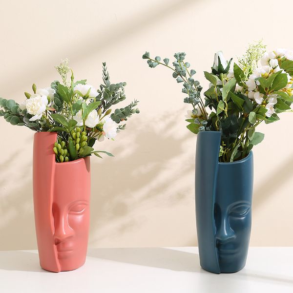 Européen créatif Fase Vase décoration décor à la maison salon en plastique Vase ininterrompu mariage hydroponique arrangement de fleurs 220822