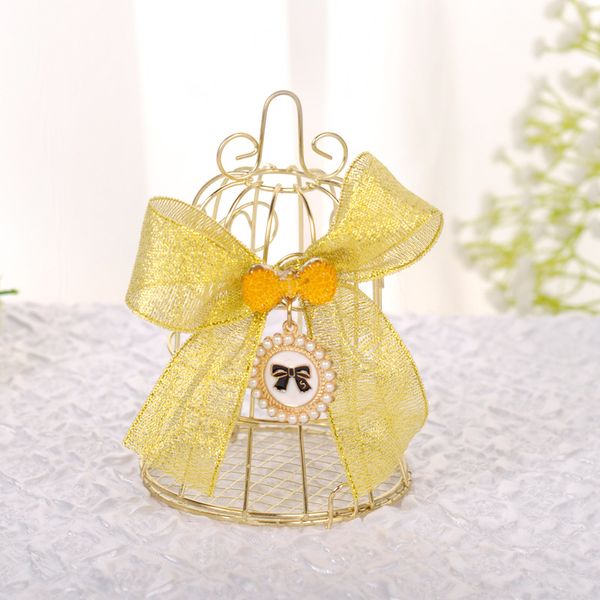 Europe Creative Iron Romantic Bird Cage Wedding Candy Box Boîte de mariage et cadeaux Décor de mariage W8736