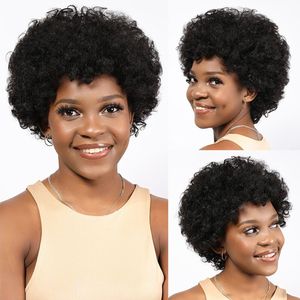 Cheveux européens en dentelle pleine perruques de cheveux humains pour femmes noires