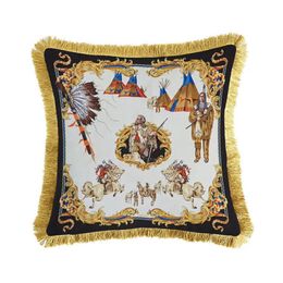 Taie d'oreiller de luxe européenne, taie d'oreiller en toile de jute solide, housse de coussin carrée en lin classique, taies d'oreiller décoratives pour canapé, 8 styles2336