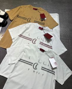 T-shirt masculin européen T-shirt pour hommes et femmes Léchard luxueux lettre GU Couleur solide 100% coton pur à manches à manches courtes respirantes