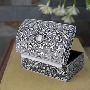 Europese Metalen Treasure Borst Sieraden Doos Ring Ketting Gift Storage Case Home Art Craft Decoration Organizer Casket Chest