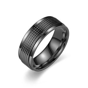 Europese Nieuwe Titanium Stalen Heren Ring Mode Temperament Zakelijke Stijl Paar Ring Hand Sieraden