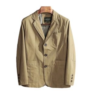 Chaqueta para hombre de talla grande europea elegante estilo italiano caballero solapa de negocios suelto mortera de tres botones blazer 240409