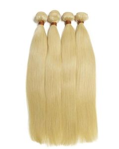 European Remy Human Hair Weaves 803903926039039 Mélangez Longueur Lumière Blonde 613 Extensions de cheveux humains droits DHL 9268742