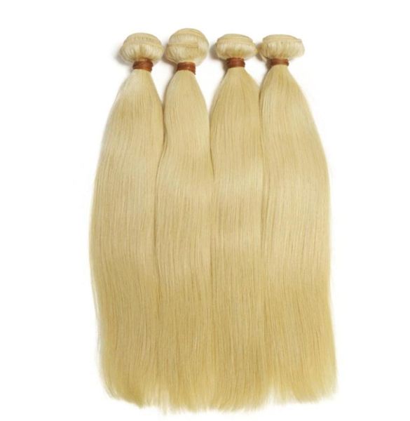 Cheveux humains remy européens tisse 803903926039039 longueur mélangée blond clair 613 extensions de cheveux humains droits DHL 8749332
