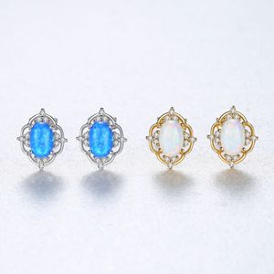 Boucles d'oreilles en argent opale s925, Style cour rétro européen, tempérament Sexy, plaqué or 18 carats, bijoux de luxe, cadeau