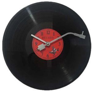 Horloge ultra-quatte rétro européenne Nostalgique Vinyl Vinyl Record Personnalité Mur COFE CAFE BAR CORLOGNE MUR DÉCORATIVE 240417