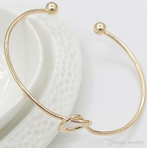 Bracelet manchette en or Rose au Design Simple européen, nouveauté pour filles, perles plaquées argent et or, bracelet à breloques pour cadeaux de bijoux de fête