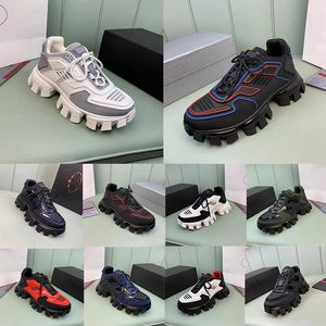 Estación europea Zapatos de pareja Prads Diseñador Ocio Transformers 2024 Moda Deportes Primavera y otoño Suela gruesa Aumento de color Zapatos de papá en blanco y negro