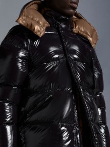 Station européenne doudoune brillante hommes court hiver nouveau couple tendance à capuche épaissie veste chaude