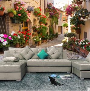 European Street Paysage Fond d'écran personnalisé murale pleine fleur Photo murales Imprimé Home Decor Photo Wallpaper Effet visuel 3D