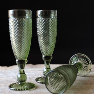 Europese stijl emed wijn gekleurde beker champagne drinkware voor feest bruiloft huishouden drinkbeker staartglas met stengel 0529